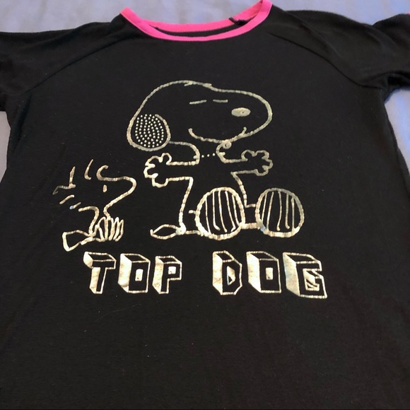 Marks & Spencer Snoopy Long Pajama Nightgown T-Shirt Crystal Embellishments - Picture 2 of 6